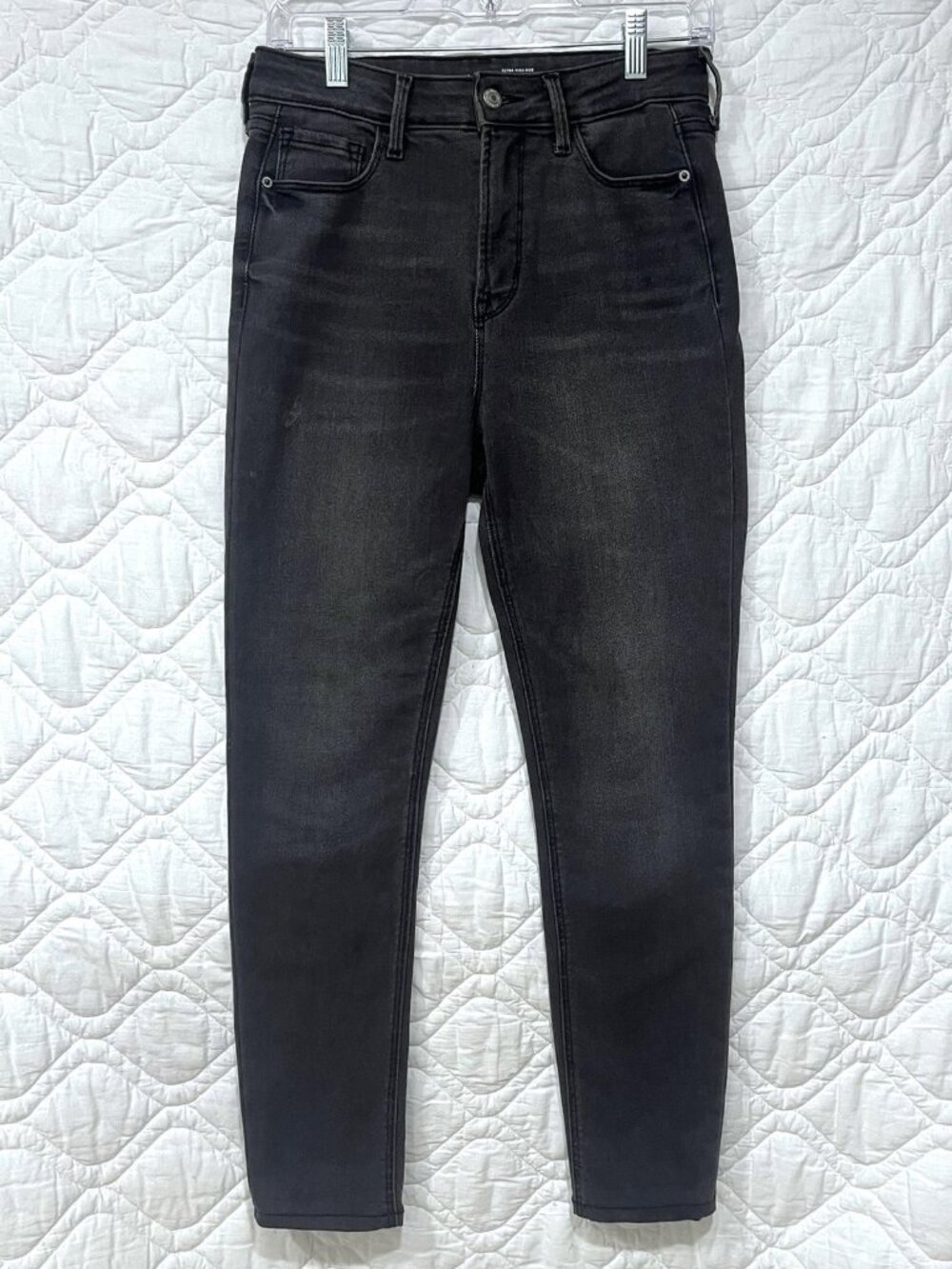 OLD NAVY Extra High Rise Rockstar Super Skinny Jeans – Black – Stretch – Size 6